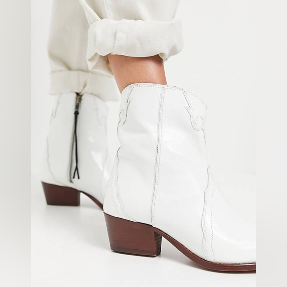 Free People new frontier western boot white